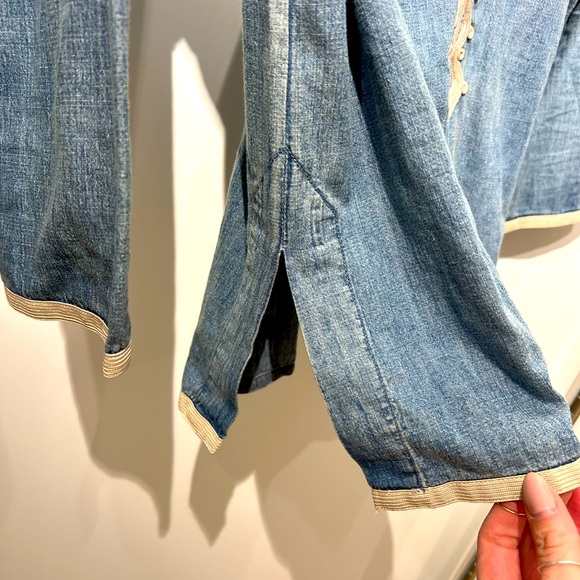 Embroidered J.Crew tunic - chambray, size 4T (Tall) Like New! - Picture 5 of 5